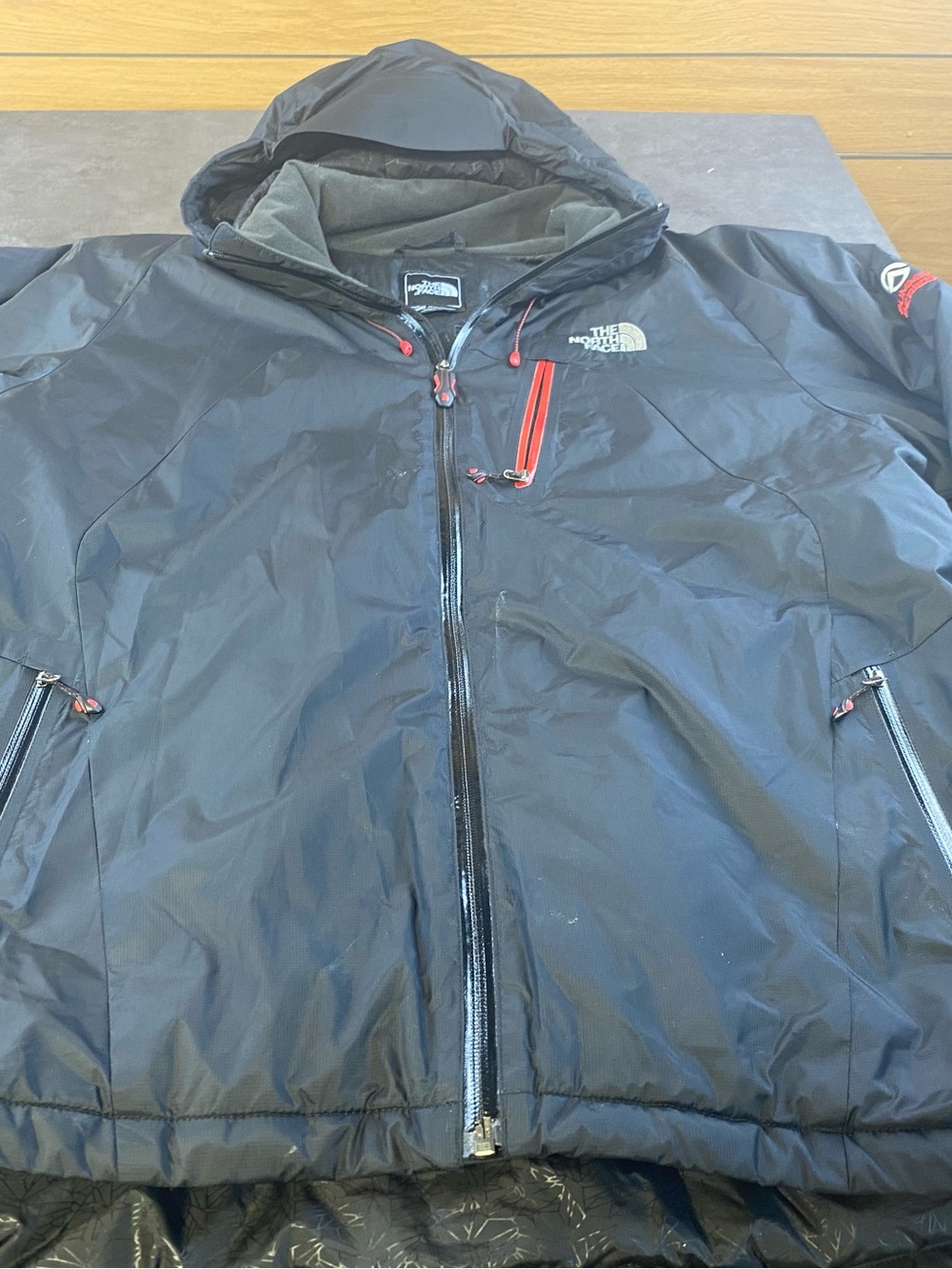 North Face Men’s Black summit Series‎ Hooded Windstopper Parka Hooded Jacket XL